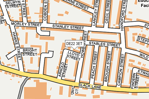 DE22 3ET map - OS OpenMap – Local (Ordnance Survey)