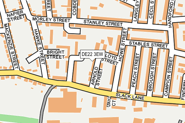 DE22 3EW map - OS OpenMap – Local (Ordnance Survey)