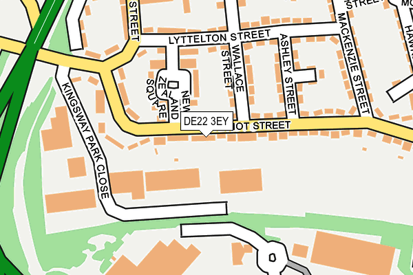 DE22 3EY map - OS OpenMap – Local (Ordnance Survey)