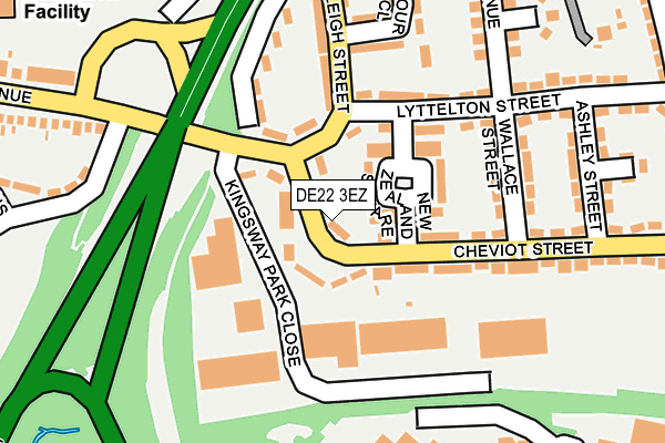 DE22 3EZ map - OS OpenMap – Local (Ordnance Survey)
