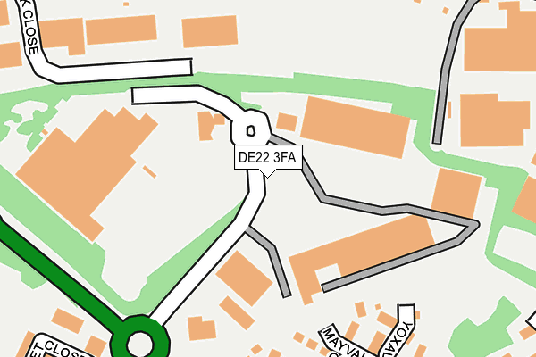 DE22 3FA map - OS OpenMap – Local (Ordnance Survey)
