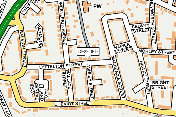 DE22 3FD map - OS OpenMap – Local (Ordnance Survey)