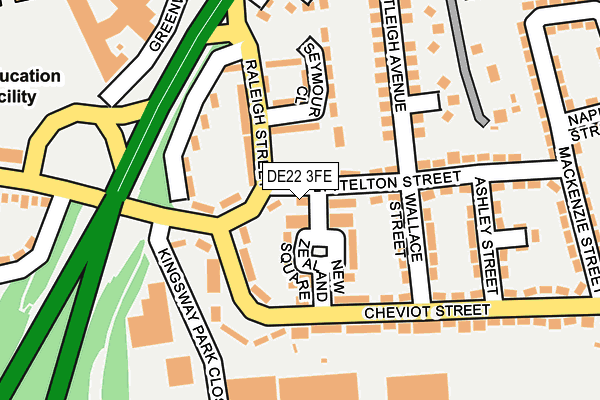 DE22 3FE map - OS OpenMap – Local (Ordnance Survey)