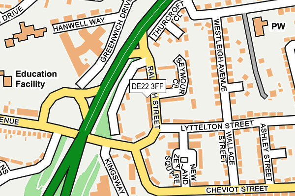 DE22 3FF map - OS OpenMap – Local (Ordnance Survey)