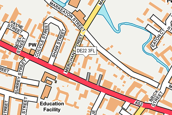 DE22 3FL map - OS OpenMap – Local (Ordnance Survey)