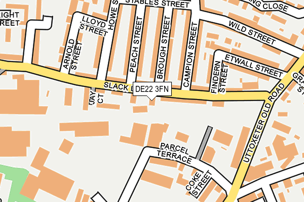 DE22 3FN map - OS OpenMap – Local (Ordnance Survey)