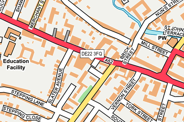 DE22 3FQ map - OS OpenMap – Local (Ordnance Survey)