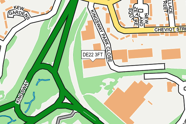 DE22 3FT map - OS OpenMap – Local (Ordnance Survey)