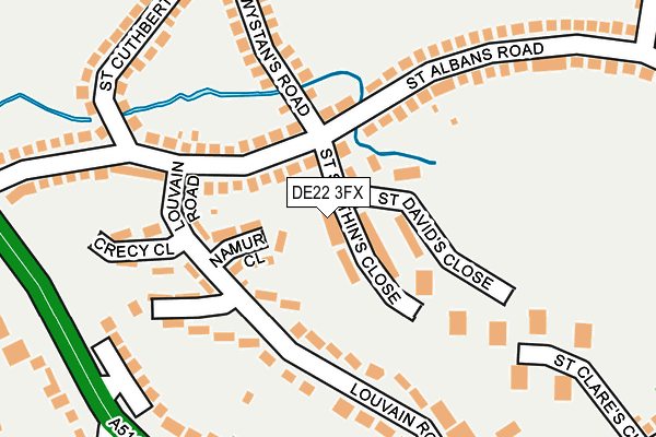 DE22 3FX map - OS OpenMap – Local (Ordnance Survey)
