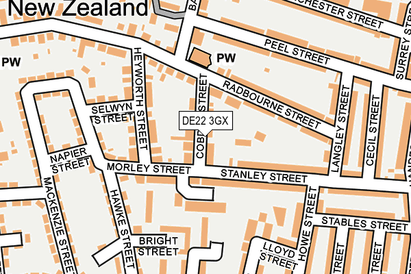 DE22 3GX map - OS OpenMap – Local (Ordnance Survey)