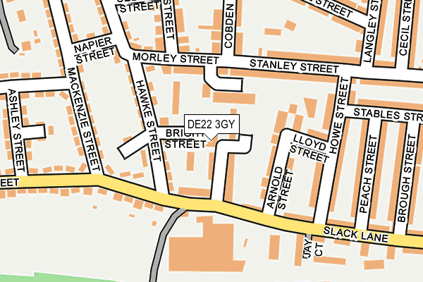 DE22 3GY map - OS OpenMap – Local (Ordnance Survey)