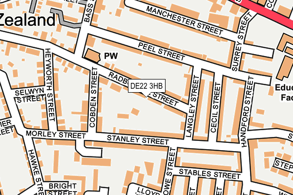 DE22 3HB map - OS OpenMap – Local (Ordnance Survey)