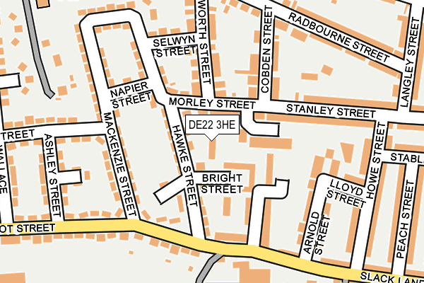 DE22 3HE map - OS OpenMap – Local (Ordnance Survey)