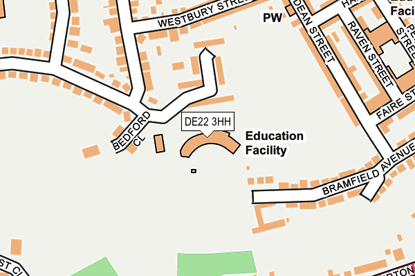 DE22 3HH map - OS OpenMap – Local (Ordnance Survey)