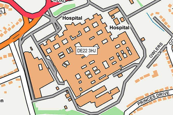 DE22 3HJ map - OS OpenMap – Local (Ordnance Survey)