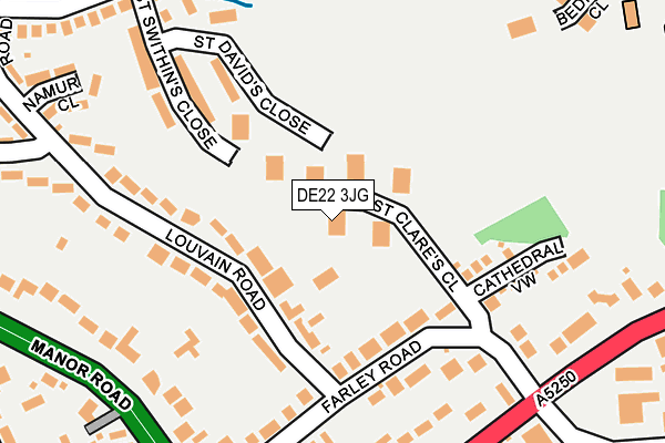 DE22 3JG map - OS OpenMap – Local (Ordnance Survey)