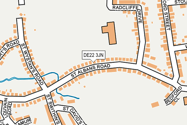 DE22 3JN map - OS OpenMap – Local (Ordnance Survey)