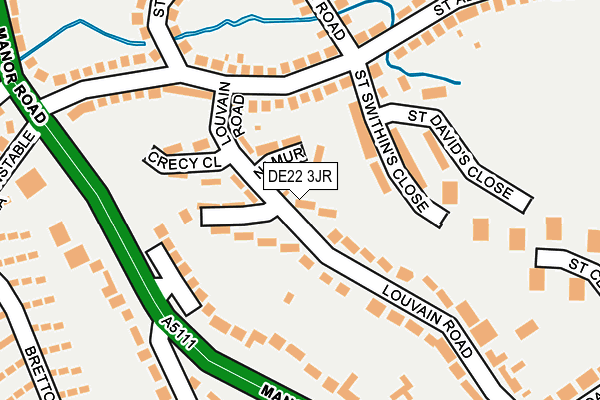 DE22 3JR map - OS OpenMap – Local (Ordnance Survey)