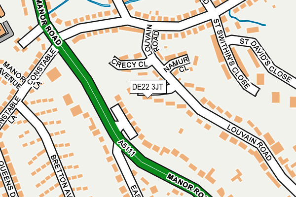 DE22 3JT map - OS OpenMap – Local (Ordnance Survey)