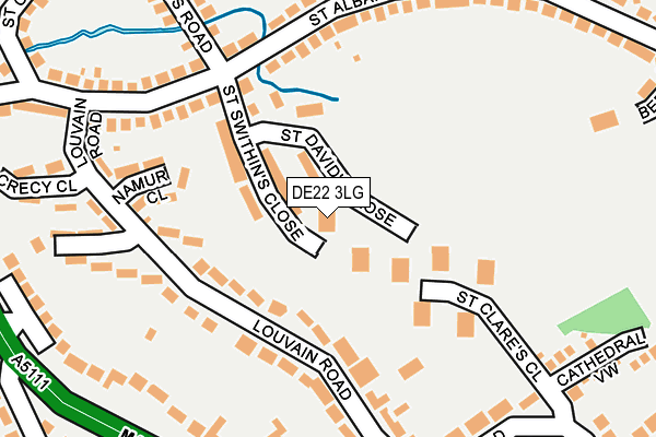 DE22 3LG map - OS OpenMap – Local (Ordnance Survey)