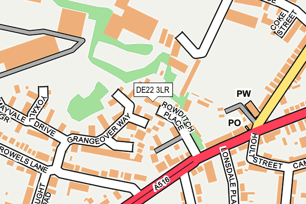 DE22 3LR map - OS OpenMap – Local (Ordnance Survey)