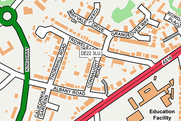 DE22 3LU map - OS OpenMap – Local (Ordnance Survey)