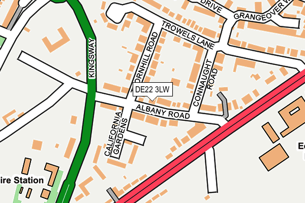 DE22 3LW map - OS OpenMap – Local (Ordnance Survey)