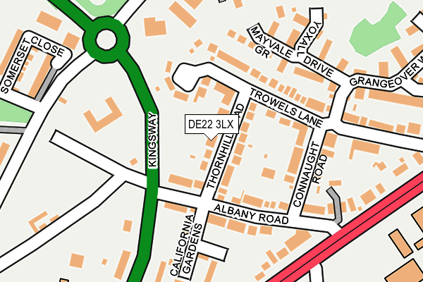 DE22 3LX map - OS OpenMap – Local (Ordnance Survey)