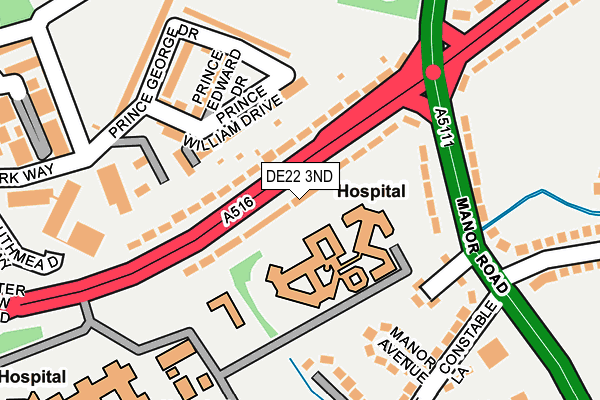 DE22 3ND map - OS OpenMap – Local (Ordnance Survey)