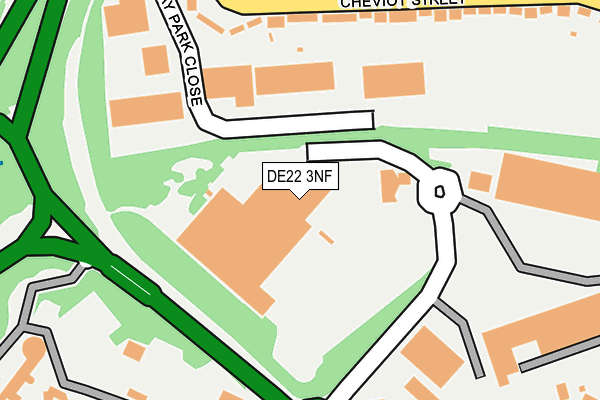 DE22 3NF map - OS OpenMap – Local (Ordnance Survey)