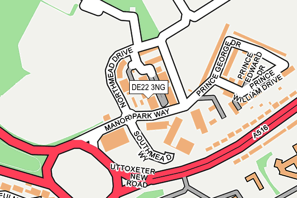 DE22 3NG map - OS OpenMap – Local (Ordnance Survey)