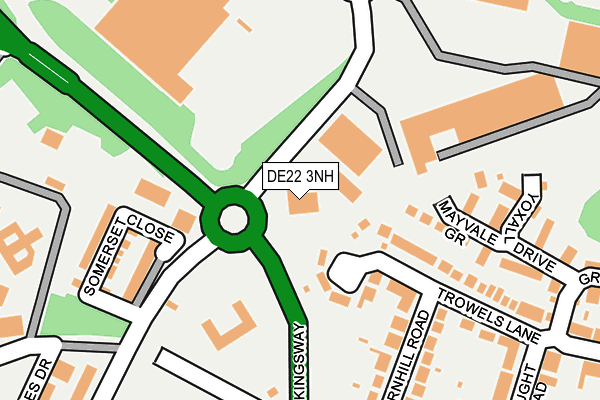 DE22 3NH map - OS OpenMap – Local (Ordnance Survey)