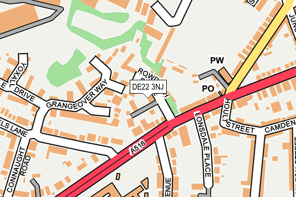 DE22 3NJ map - OS OpenMap – Local (Ordnance Survey)