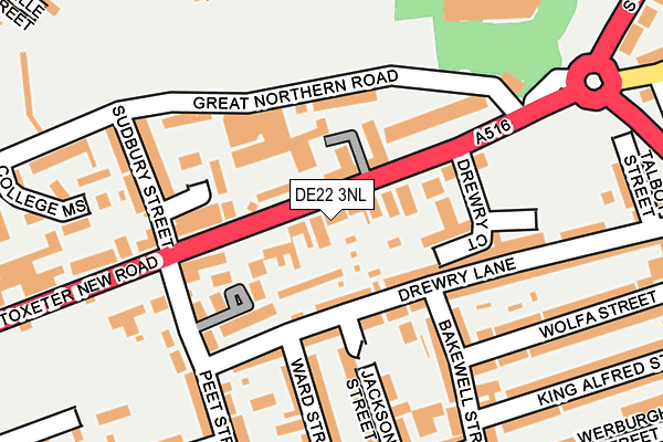 DE22 3NL map - OS OpenMap – Local (Ordnance Survey)