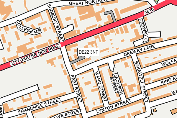 DE22 3NT map - OS OpenMap – Local (Ordnance Survey)