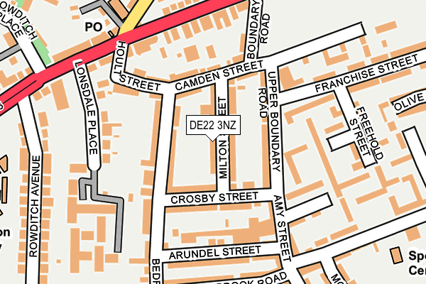 DE22 3NZ map - OS OpenMap – Local (Ordnance Survey)