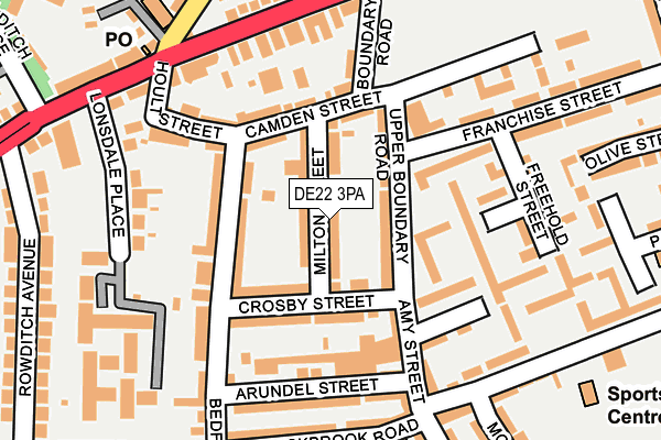 DE22 3PA map - OS OpenMap – Local (Ordnance Survey)