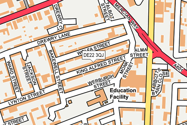 DE22 3QJ map - OS OpenMap – Local (Ordnance Survey)