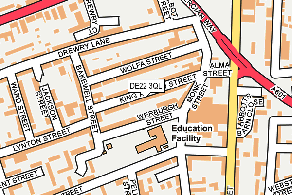 DE22 3QL map - OS OpenMap – Local (Ordnance Survey)