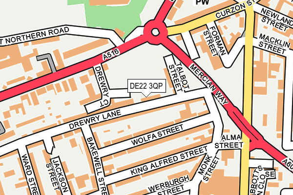 DE22 3QP map - OS OpenMap – Local (Ordnance Survey)