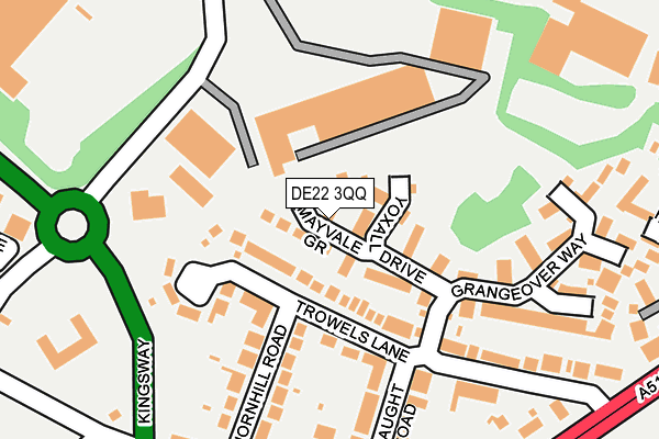 DE22 3QQ map - OS OpenMap – Local (Ordnance Survey)