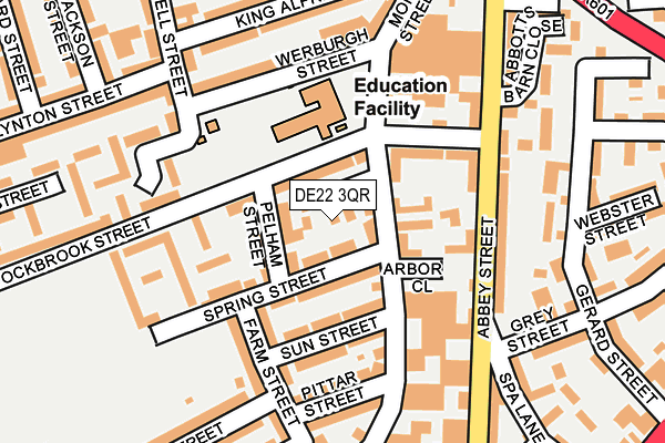DE22 3QR map - OS OpenMap – Local (Ordnance Survey)