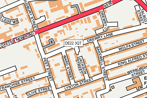 DE22 3QT map - OS OpenMap – Local (Ordnance Survey)
