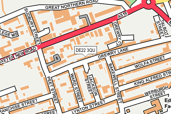 DE22 3QU map - OS OpenMap – Local (Ordnance Survey)