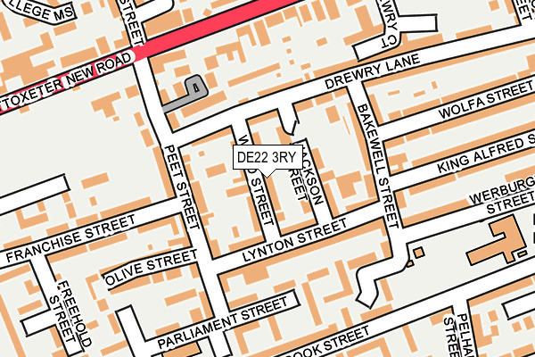 DE22 3RY map - OS OpenMap – Local (Ordnance Survey)