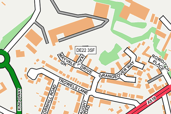 DE22 3SF map - OS OpenMap – Local (Ordnance Survey)