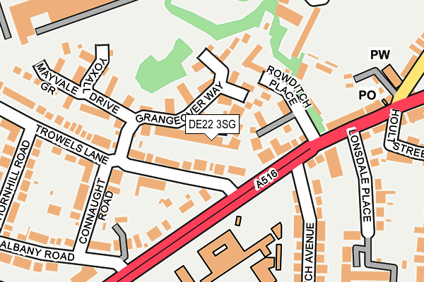 DE22 3SG map - OS OpenMap – Local (Ordnance Survey)