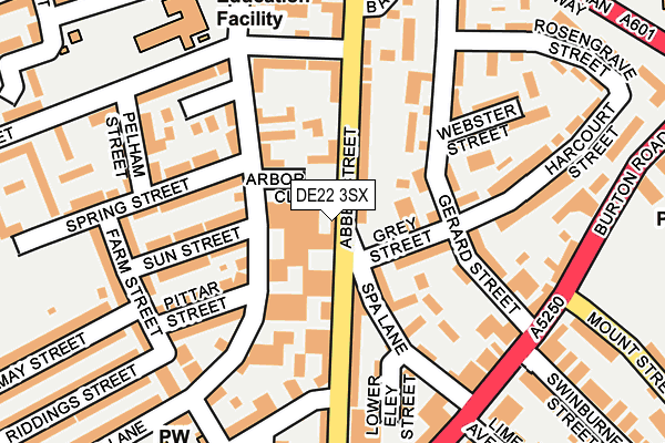 DE22 3SX map - OS OpenMap – Local (Ordnance Survey)