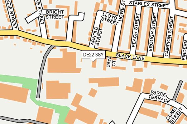 DE22 3SY map - OS OpenMap – Local (Ordnance Survey)