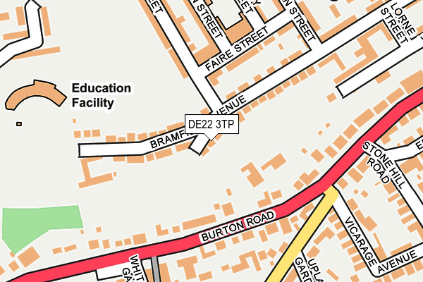 DE22 3TP map - OS OpenMap – Local (Ordnance Survey)